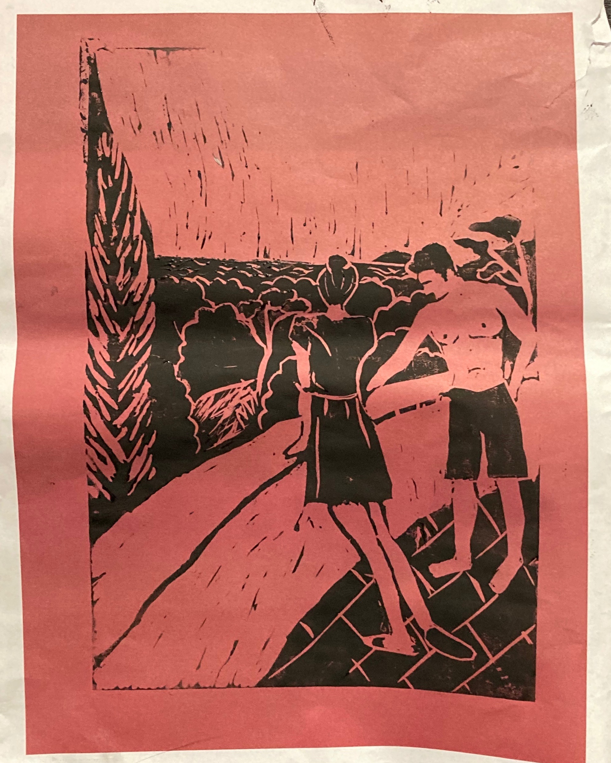 Golfo di Sogno (linoprint ii)